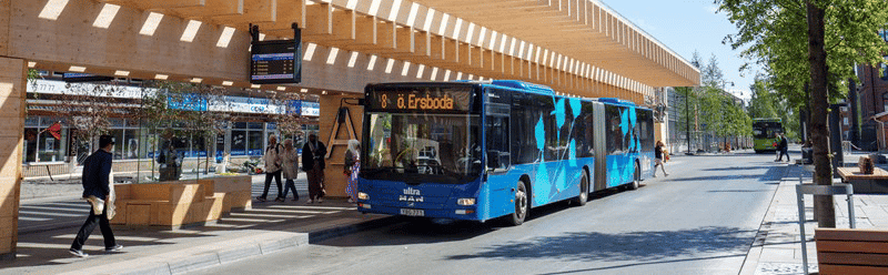 bus on a street